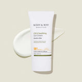 Nomierinošs saules aizsargkrēms ar centellu Mary&May CICA Soothing Sun Cream SPF 50+ PA++++