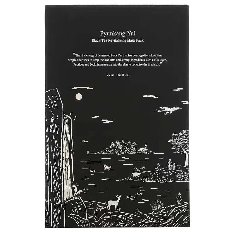 Atjaunojoša auduma maska ar kombuču ( tējas sēne ) Pyunkang Yul Black Tea Revitalizing Mask Pack