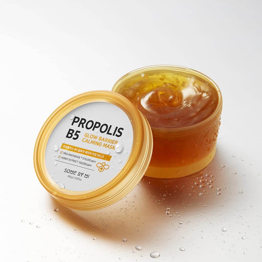 Nomierinoša maska mirdzuma piešķiršanai ar propolisu Some By Mi Propolis B5 Glow Barrier Calming Mask
