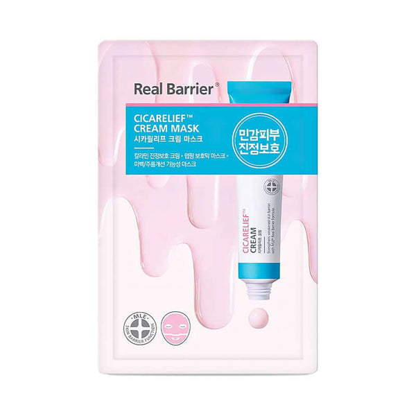 Auduma maska ar madekasosīdu jutīgai ādai Real Barrier Cicarelief Cream Mask