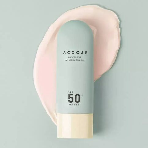 Saules aizsargželeja sejai ACCOJE Protective No Sebum Sun Gel SPF50+ PA++++  ACCOJE   