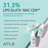 Izgaismojošs serums sejai APLB Glutathione Niacinamide Ampoule Serum
