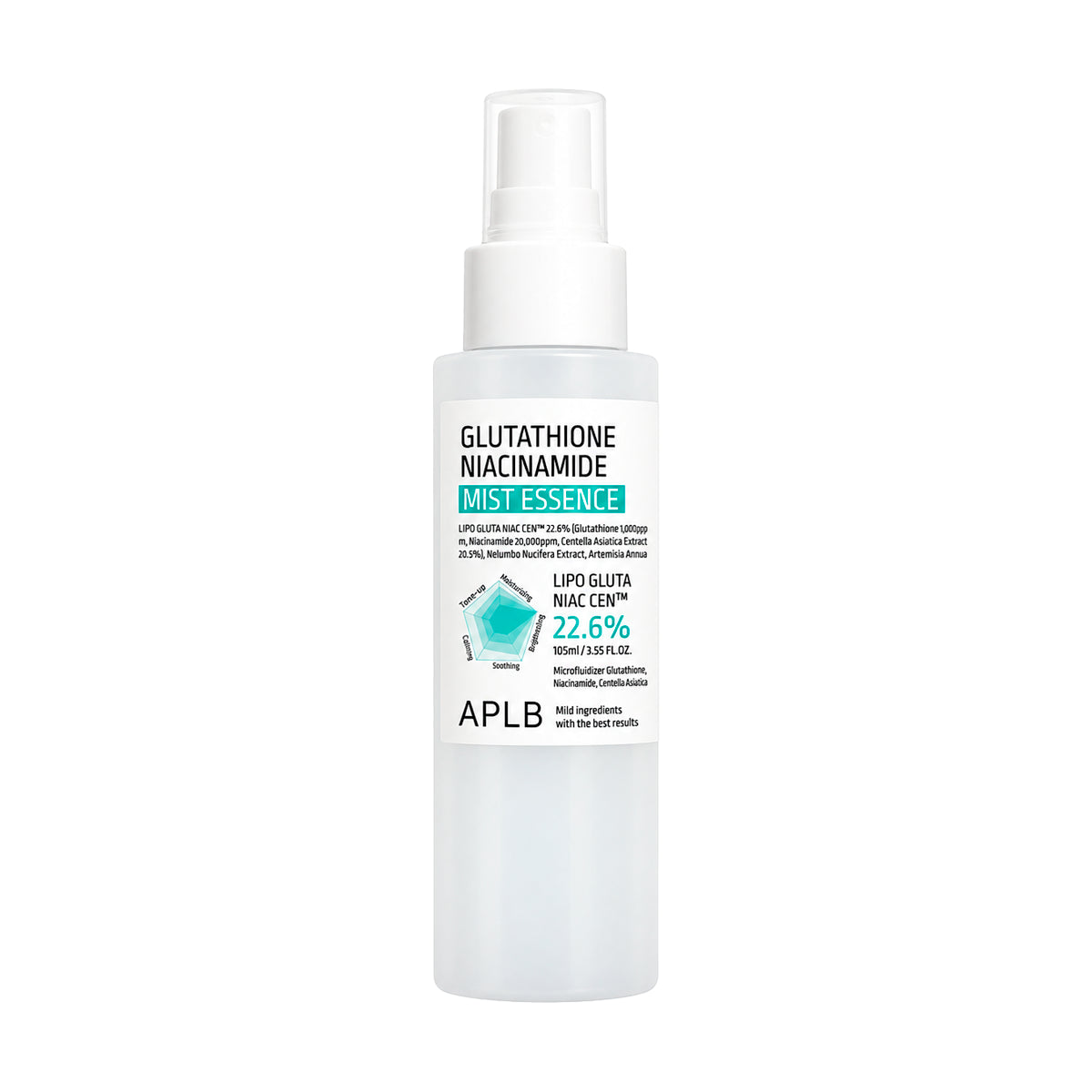 Izgaismojošs sejas mists APLB Glutathione Niacinamide Mist Essence