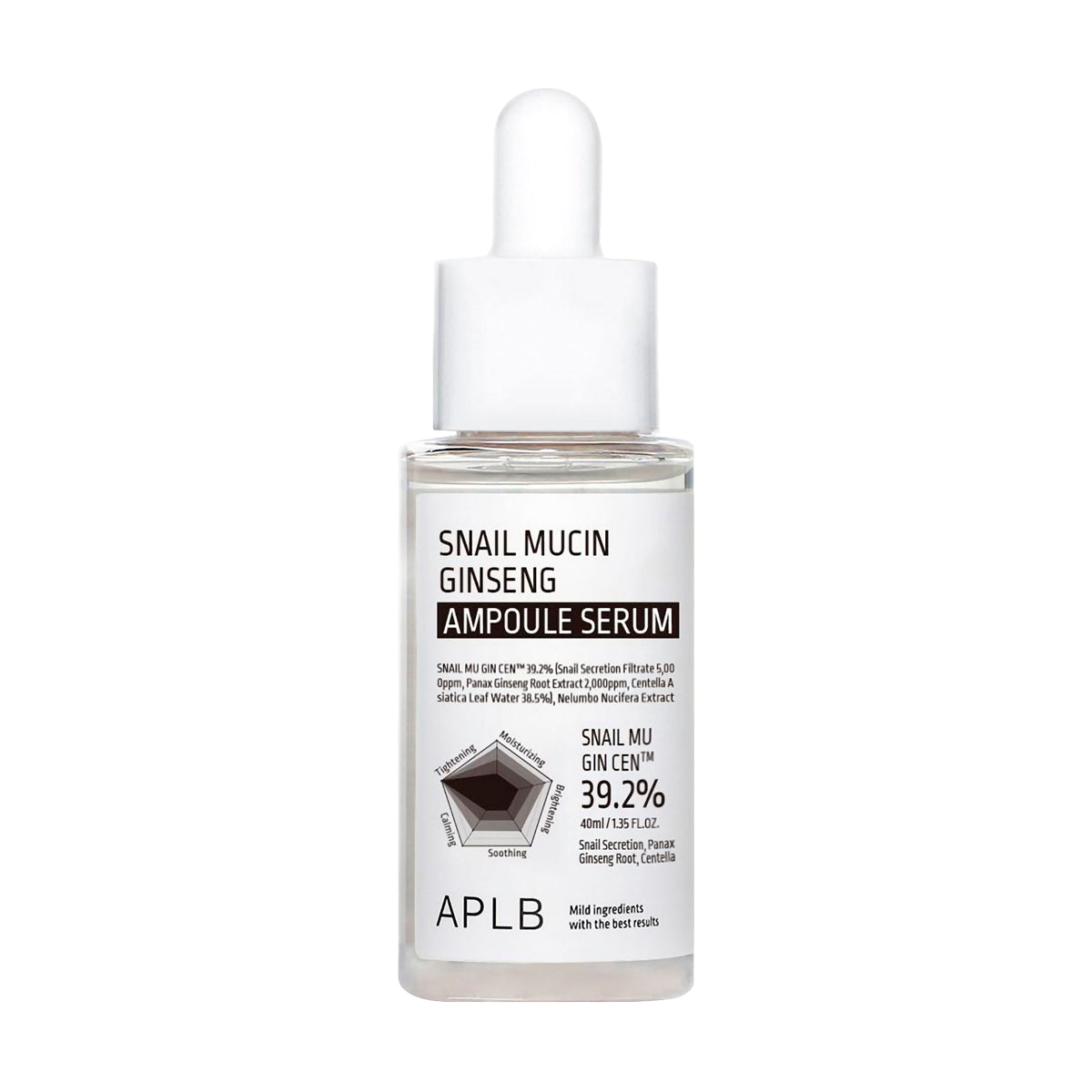 Sejas serums ar gliemežu mucīnu APLB Snail Mucin Ginseng Ampoule Serum