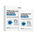 Осветляющая маска для лица с ниацинамидом и центеллой APLB Tranexamic Acid Niacinamide Sheet Mask