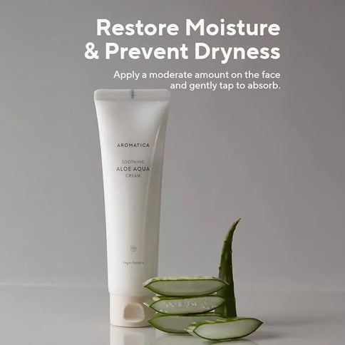 Organisks un mitrinošs krēms ar aloe vera AROMATICA Soothing Aloe Aqua Cream  AROMATICA   