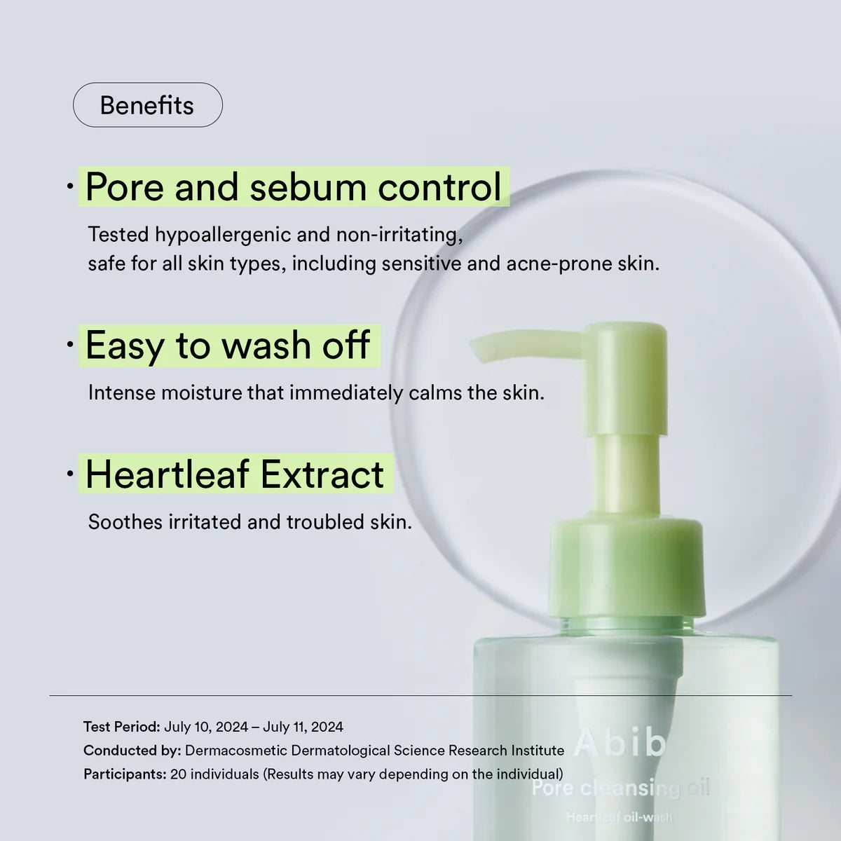 Очищающее масло Abib Pore Cleansing Oil Heartleaf Oil-Wash