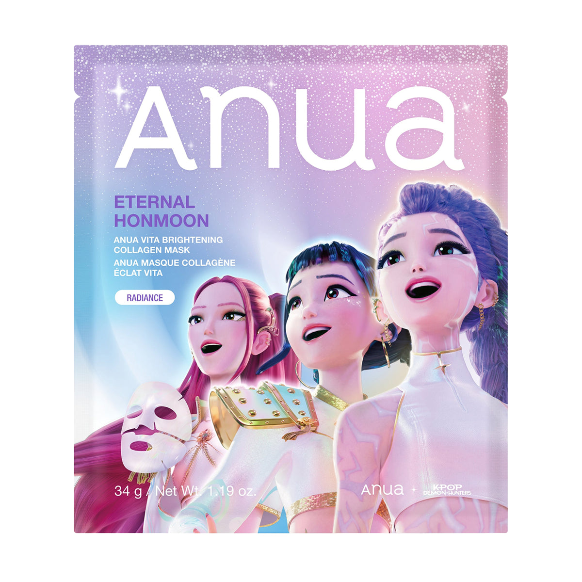 Hidrogēla maska Anua K-Pop Demon Hunters Vita Brightening Collagen Mask