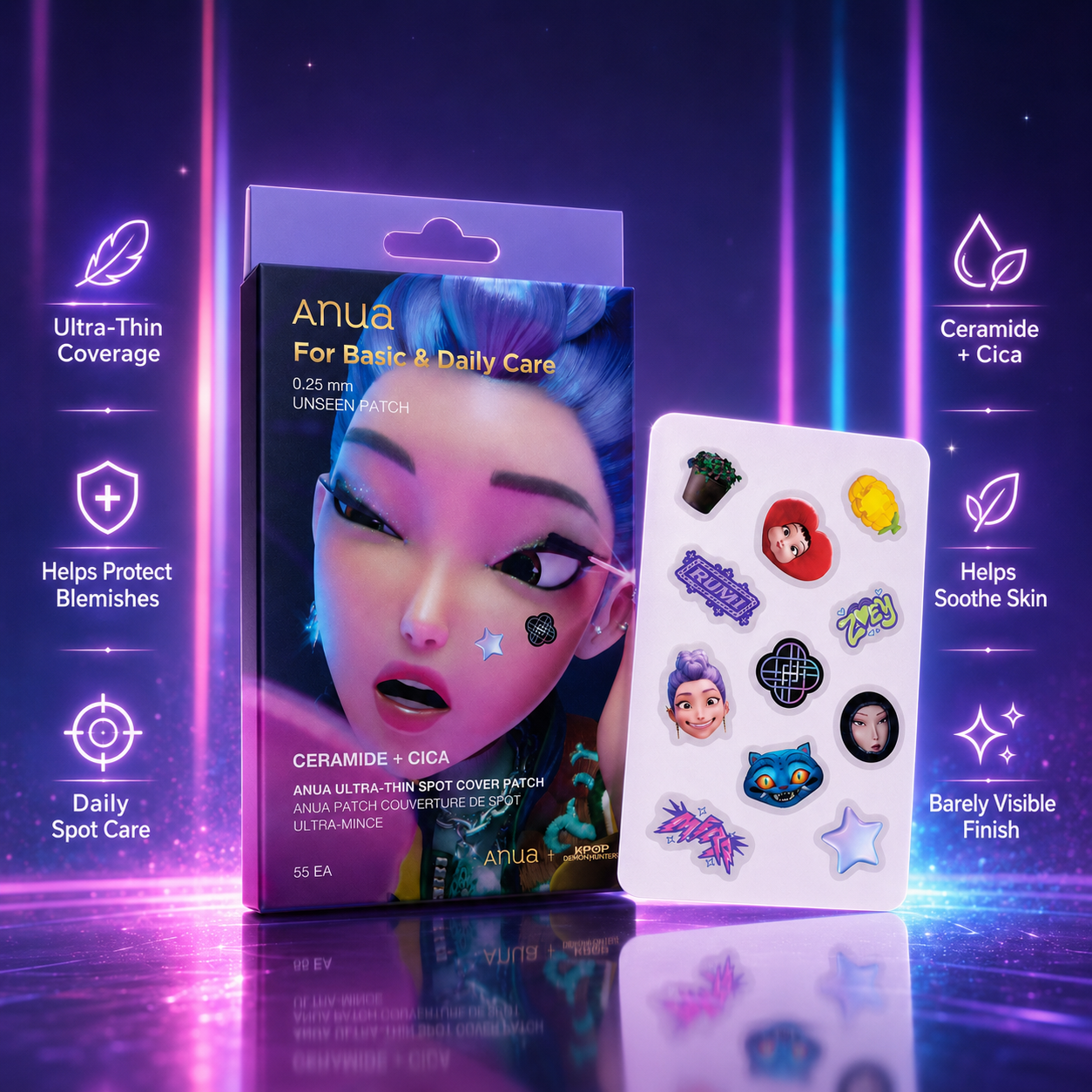Патчи от прыщей Anua K-Pop Demon Hunters Ultra Thin Spot Cover Patch