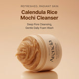 Attīrošs līdzeklis ar kliņģerīšu un rīsu ekstraktiem Arencia Calendula Rice Mochi Cleanser