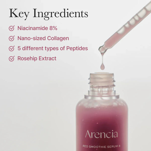 Сыворотка с 8% ниацинамида Arencia Fresh Red Smoothie Serum 8
