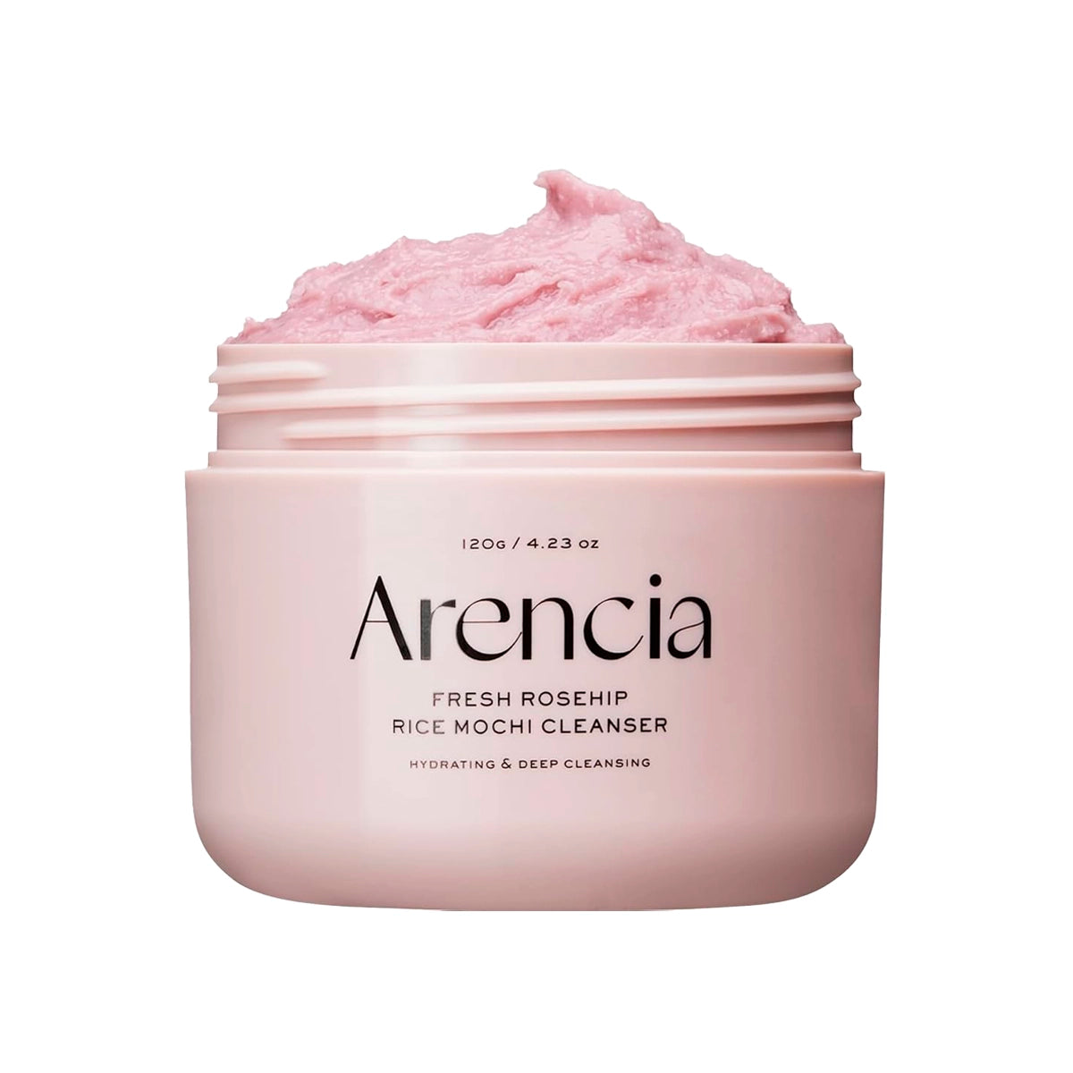 Sejas ādu attīrošs līdzeklis ar mežrozīšu un kumelīšu ekstraktiem Arencia Fresh Rosehip Rice Mochi Cleanser