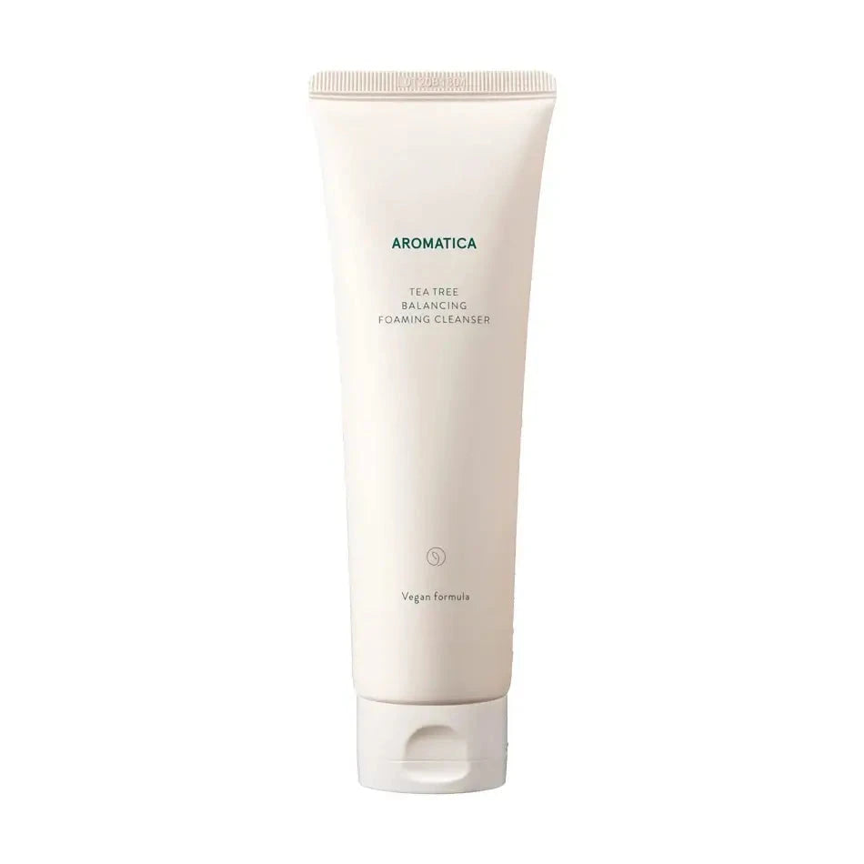 Organiskās tējas koka putas taukainai ādai Aromatica Tea Tree Balancing Foaming Cleanser