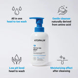 Мягкий шампунь-гель для тела и волос младенцев Atopalm Top-To-Toe Wash