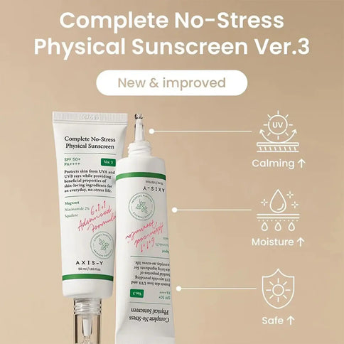 Saules aizsargkrēms AXIS-Y Complete No-Stress Physical Sunscreen  AXIS-Y   