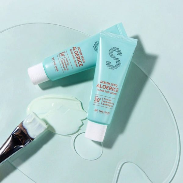 Себорегулирующий солнцезащитный крем Be The Skin Sebum Zero Aloerice Vegan Sun Cream SPF50+ PA++++