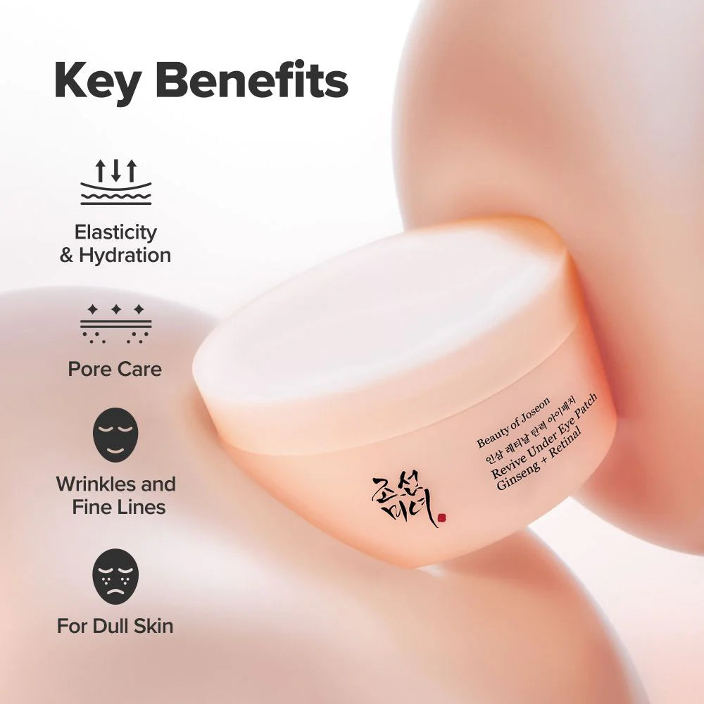 Гидрогелевые патчи с ретиналем Beauty of Joseon Revive Under Eye Patch Ginseng + Retinal