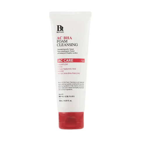 Gelveida putiņas ar salicilskābi Benton AC BHA Foam Cleansing  Benton 120 ml.  