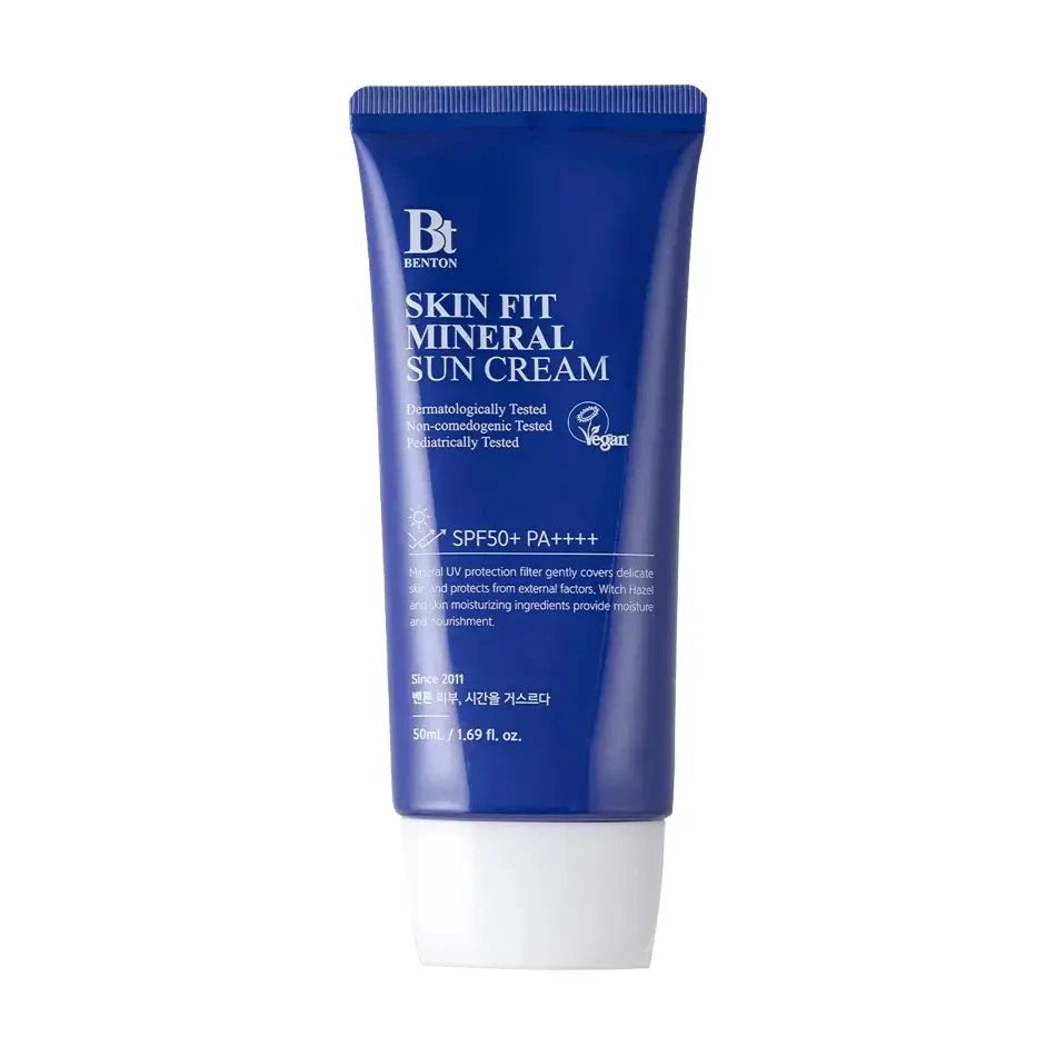 Jūsu ādas aizsardzība un kopšana ar minerālu saules aizsargkrēmu Benton Skin Fit Mineral SPF50+/PA++++Sun Cream