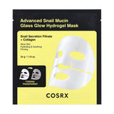 Hidrogēla maska ar gliemežu mucīnu Cosrx Advanced Snail Mucin Glass Glow Hydrogel Mask