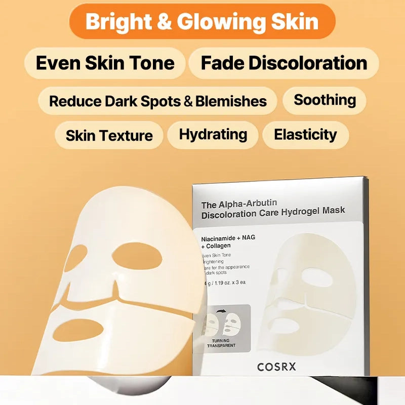 Izgaismojoša hidrogēla maska Cosrx The Alpha-Arbutin Discoloration Care Hydrogel Mask