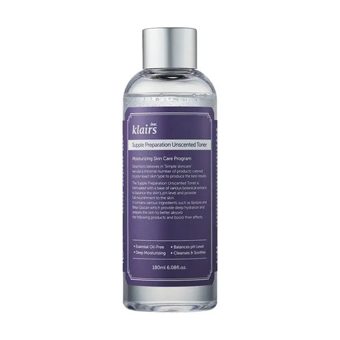 Mīkstinošs toniks sejas ādai Dear Klairs Supple Preparation Unscented Toner  Klairs 180 ml.  