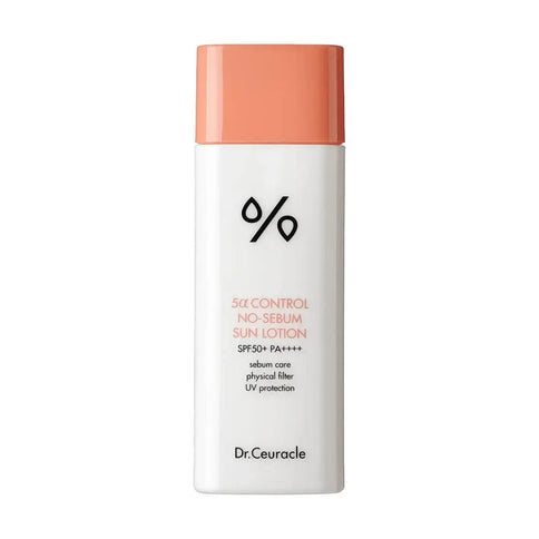 Saules aizsargkrēms problemātiskai ādai Dr.Ceuracle 5α Control No-Sebum Lotion SPF50+ PA++++  Dr.Ceuracle 50 ml.  