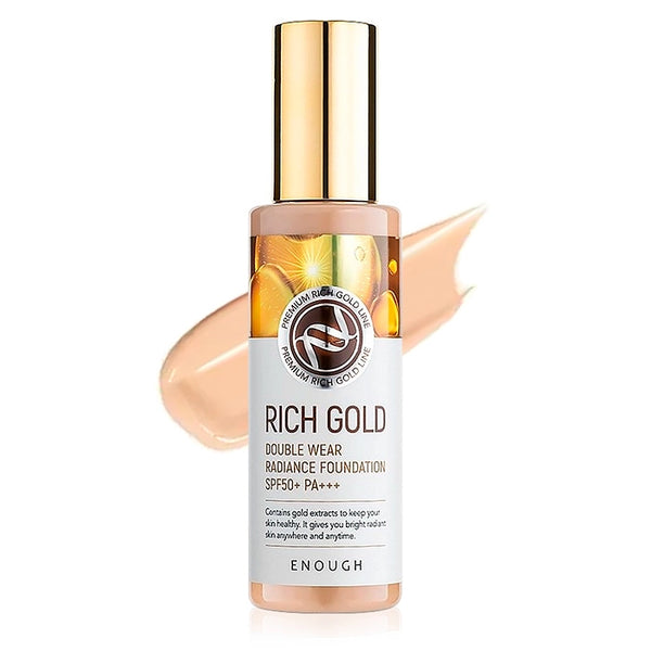 Mirdzošs tonālais krēms ENOUGH Rich Gold Double Wear Radiance Foundation SPF50+ PA+++