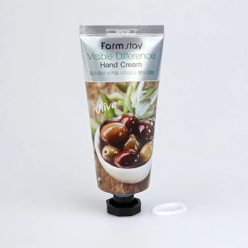 Mitrinošs roku krēms ar olīvu ekstraktu FarmStay Visible Difference Hand Cream Olive  Farmstay   