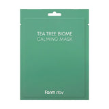 Nomierinošā sejas maska ar tējas koka ekstraktu Farmstay Tea Tree Biome Calming Mask