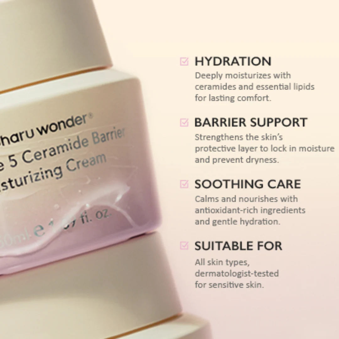 Mitrinošs krēms Haruharu Wonder Black Rice 5 Ceramide Barrier Moisturizing Cream