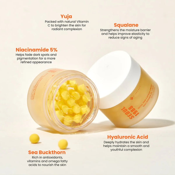 Капсульный крем с ниацинамидом K-SECRET Seoul 1988 Capsule Cream: Niacinamide 5% + Yuja
