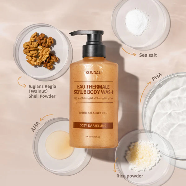 Skrubējošs dušas gels ķermenim Kundal Eau Thermale Spa Scrub Body Wash