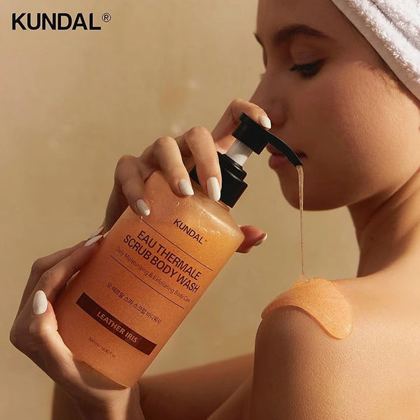 Skrubējošs dušas gels ķermenim Kundal Eau Thermale Spa Scrub Body Wash