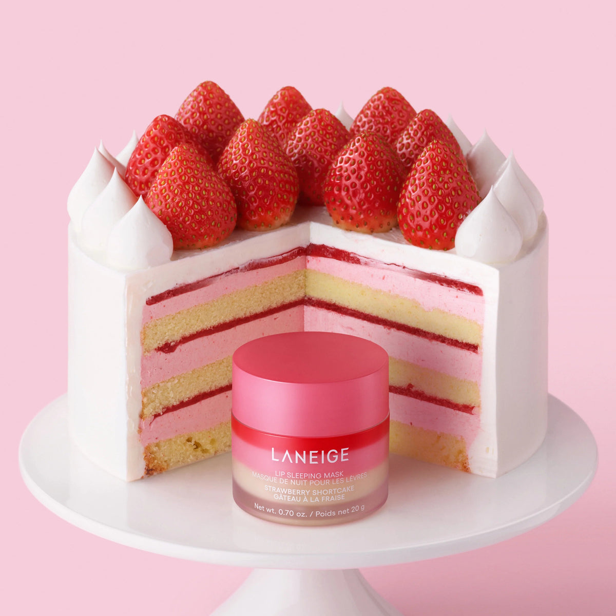 Интенсивно увлажняющая ночная маска для губ Laneige Lip Sleeping Mask Strawberry Shortcake