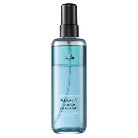 Divu tekstūru keratīna izsmidzināmais līdzeklis ar eļļu kompleksu Lador Keratin Layered Oil Hair Mist  Lador 130 ml.  