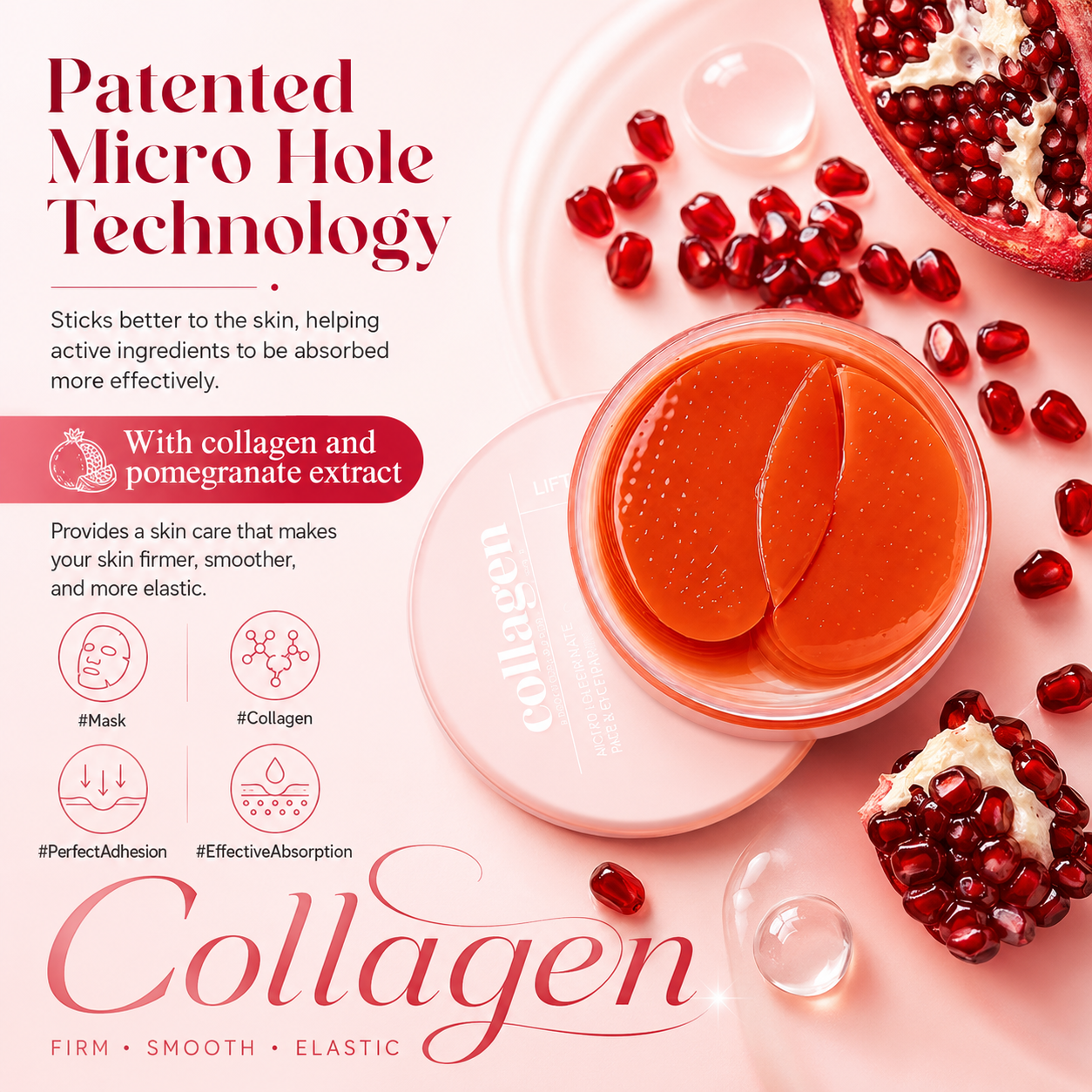 Liftinga efekta acu patči Missha Airy Fit Collagen Lifting Face & Eye Patch