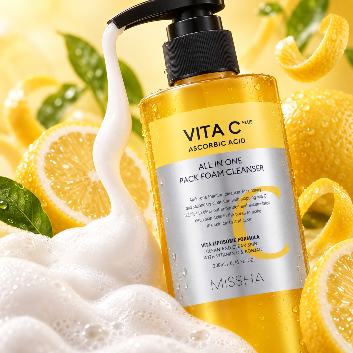 Attīrošas putas MISSHA Vita C Plus All in One Pack Foam Cleanser