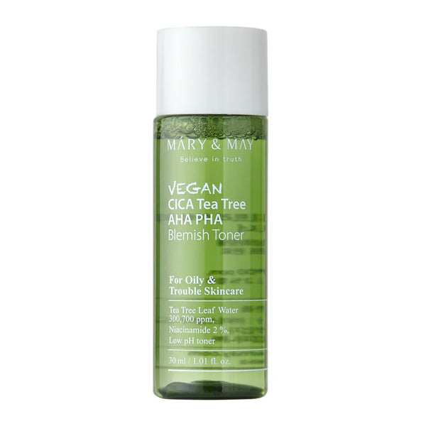 Успокаивающий тоник для проблемной кожи Mary&May Vegan CICA Tea Tree AHA PHA Toner