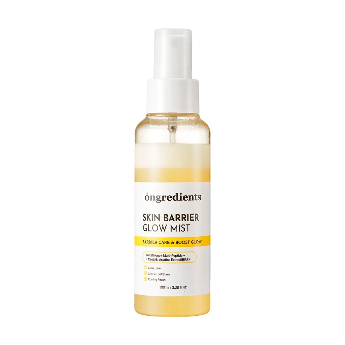 Mitrinošs mirdzuma sejas mists Ongredients Skin Barrier Glow Mist
