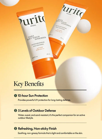 Saules aizsargkrēms ar jaunās paaudzes filtriem Purito Daily Soft Touch Sunscreen SPF50+ PA++++  Purito   