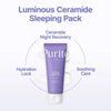Nomierinoša nakts maska sejai ar Āzijas centellu Purito Luminous Ceramide Sleeping Pack