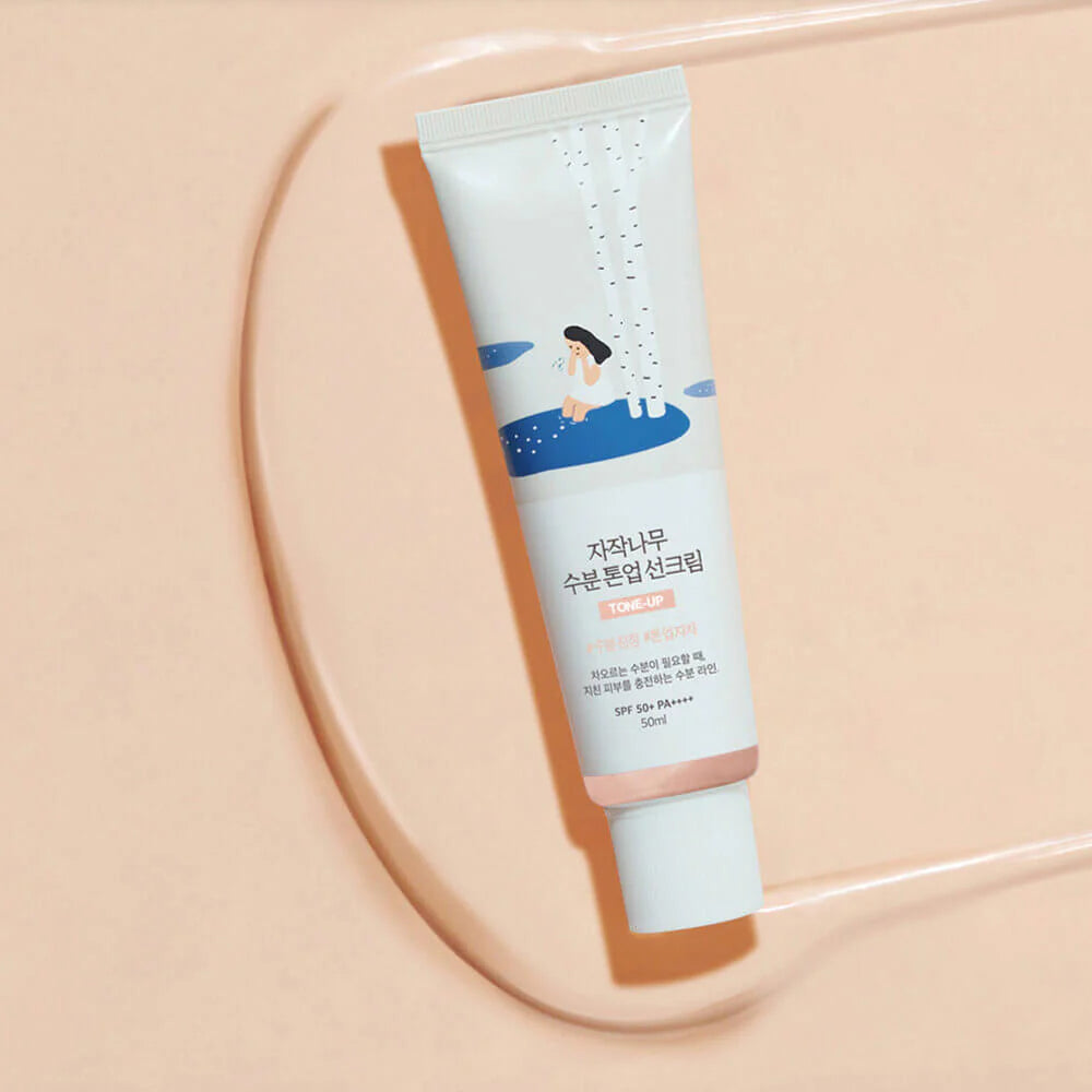 Tonējošs saules aizsargkrēms Round Lab Birch Juice Moisturizing Tone-Up Sunscreen SPF50+ PA++++