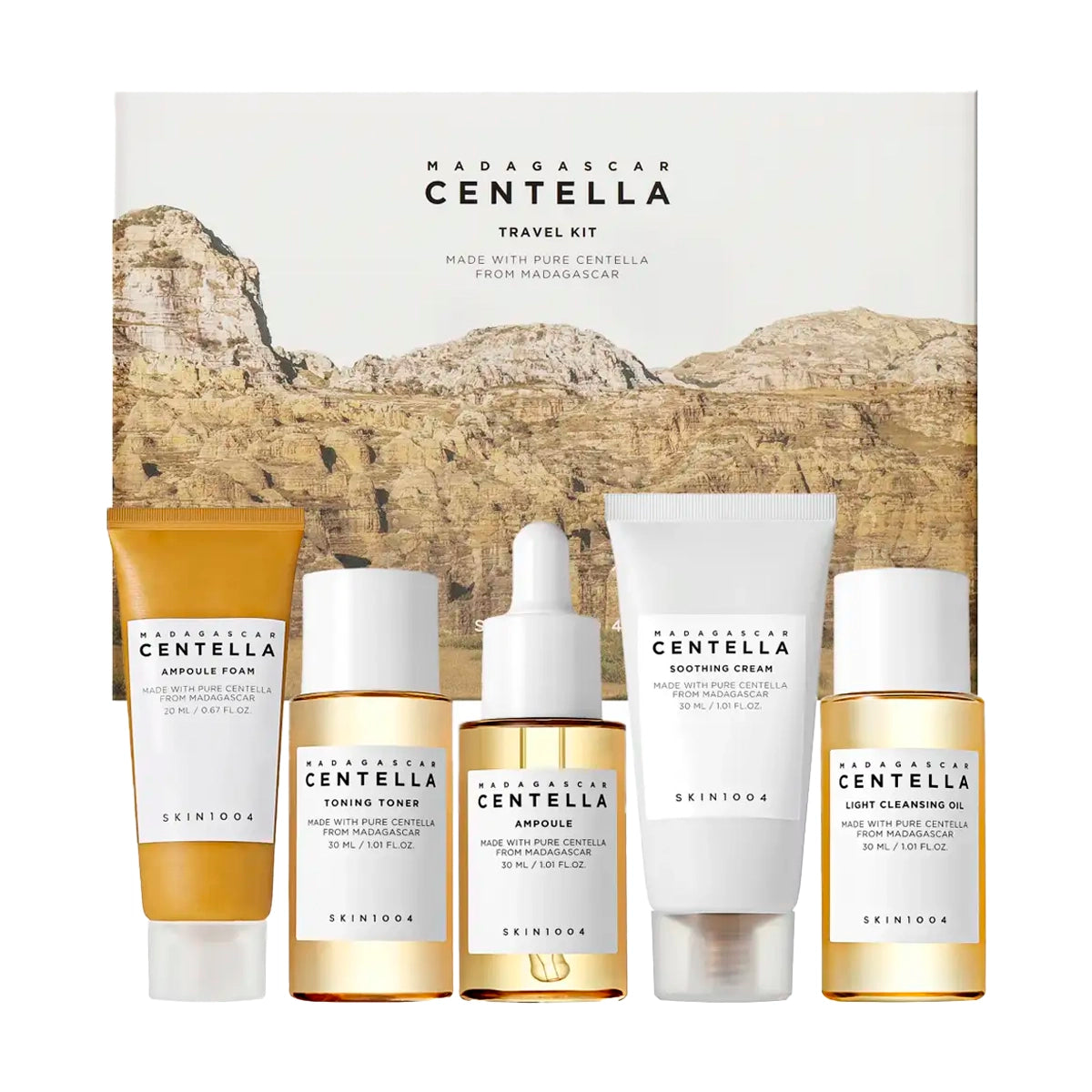 Ceļojuma komplekts jutīgai ādai SKIN1004 Madagascar Centella Travel Kit