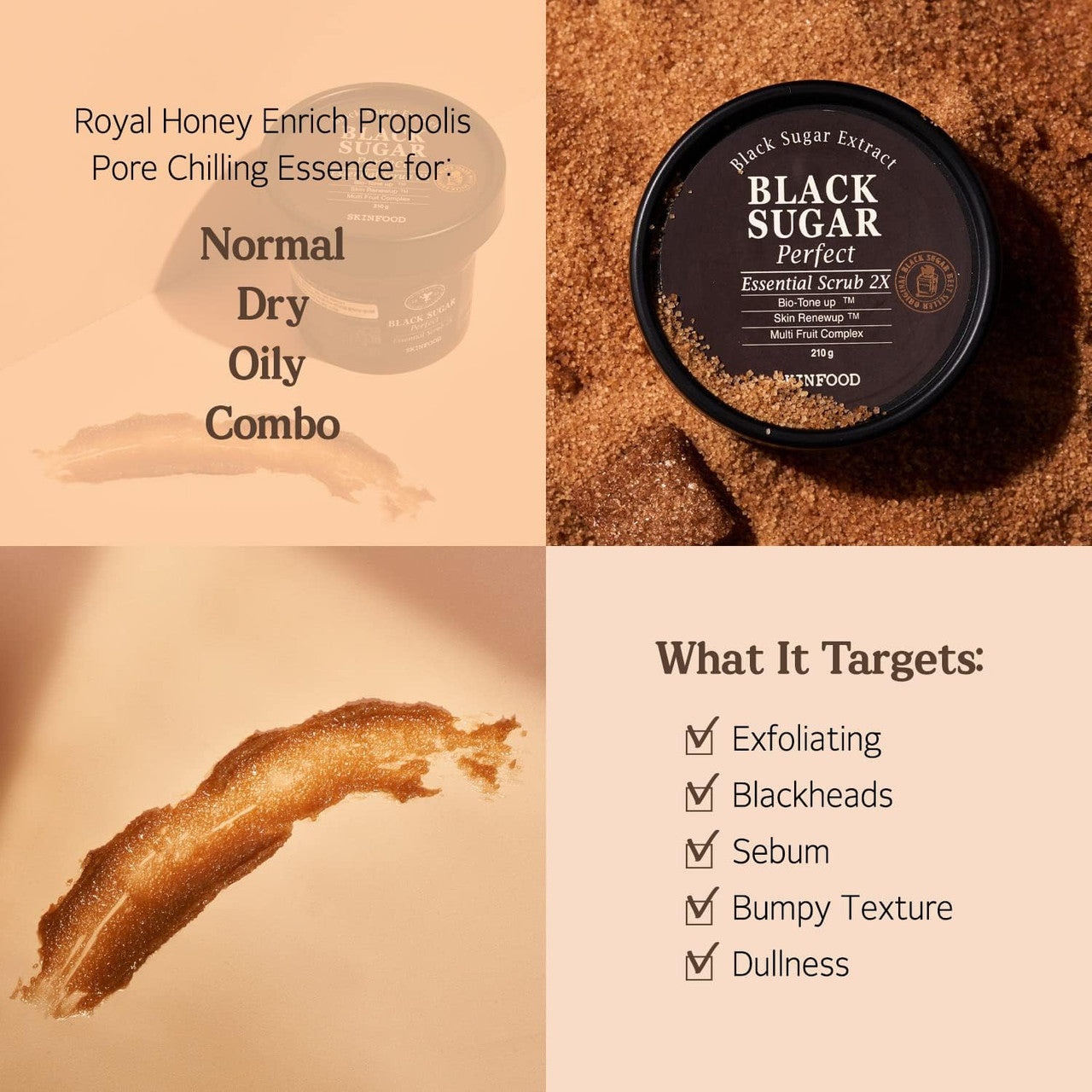 Скраб для лица Skinfood Black Sugar Perfect Essential Scrub 2X