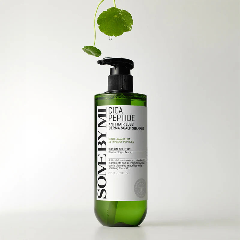 Nostiprinošs šampūns ar Āzijas centellu un peptīdiem Some By Mi Cica Peptide Anti Hair Loss Shampoo