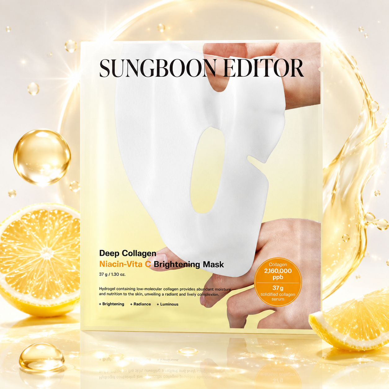 Izgaismojoša maska Sungboon Editor Deep Collagen Niacin Vita C Brightening Mask