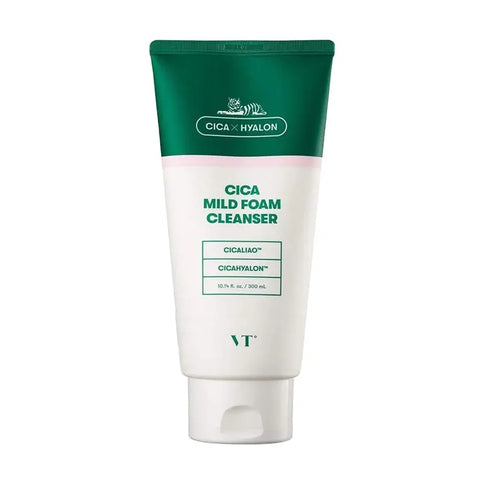 Putiņas jutīgai ādai ar Āzijas centellu VT Cosmetics Cica Mild Foam Cleanser  VT Cosmetics 300 ml.  