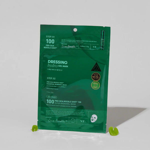 Divu tekstūru hidrogela maska ar centellu VT Cosmetics Pro Cica Reedle Shot 100 2Step Hydrogel Mask