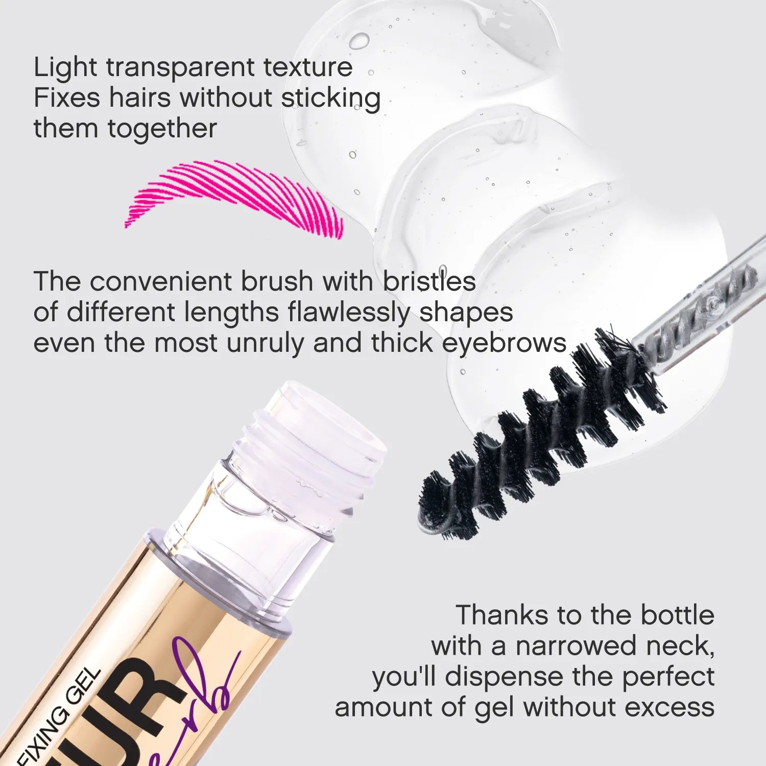 Īpaši stiprs uzacu fiksācijas gels Vivienne Sabo Fixateur Superb Extra Strong Eyebrow Gel